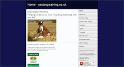 Desktop Screenshot of castdogtraining.co.uk