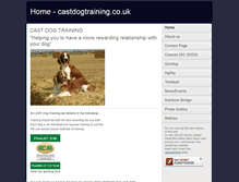 Tablet Screenshot of castdogtraining.co.uk
